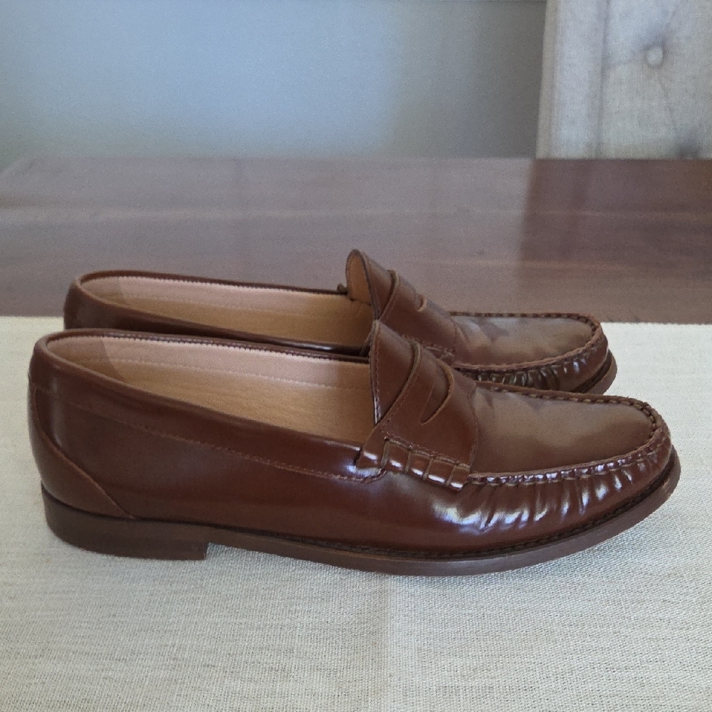 J. Crew Rich Brown Leather Loafers - Picture 8 of 9